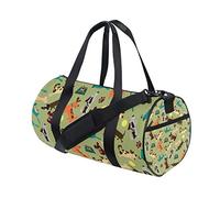 Borsone da palestra colorato cane migliore amico borsone da viaggio in tela borsa da viaggio per weekender per uomo donna sport e pernottamento