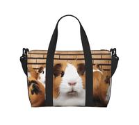 Borsone da palestra con animali selvatici con cervi selvatici per uomini e donne, borsa da viaggio per la notte con scomparto per scarpe borse da allenamento, porcellini d'India, Taglia unica, Borsone