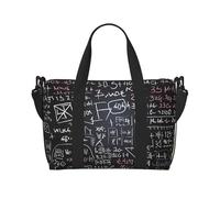Borsone da palestra con animali selvatici con cervi selvatici per uomini e donne, borsa da viaggio per la notte con scomparto per scarpe borse da allenamento, Formula matematica., Taglia unica