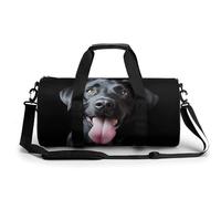 Borsone da palestra con cane labrador retriever nero, grande, divertente, leggero, da viaggio, Stile:, 17.7in/9in/9in