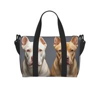 Borsone da palestra con cani Pitbull, borsone per uomo e donna, borsa da viaggio per la notte con scomparto per scarpe borse da allenamento, Cani Pitbull, Taglia unica, Borsone da viaggio