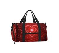 Borsone da palestra con cuore a spirale per uomini e donne, borsone da viaggio con scomparto per scarpe, impermeabile, per sport, notte, danza, yoga, borsa da portare con sé