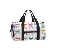 Borsone da palestra con fiocchi arcobaleno per uomo e donna, borsa da viaggio colorata con scomparto per scarpe, impermeabile, per sport durante la notte, danza, yoga, borsone da portare con sé
