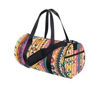 Borsone da palestra con forme geometriche tradizionali, grande capacità