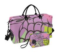 Borsone da palestra con frutta tropicale dorata, borsone da palestra con tracolla regolabile per sport, grande capacità, Frutti tropicali d'oro, 1 size