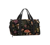 Borsone da palestra con funghi botanici per uomo e donna, borsone da viaggio con scomparto per scarpe, borsa da viaggio con scomparto per scarpe, impermeabile, per sport durante la notte, danza, yoga