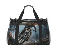 Borsone da palestra con luci al neon per uomo e donna, borsa da notte con scomparto per scarpe, borse da viaggio per allenamento, Torneo Mountain Bike, Taglia unica, Borsone da viaggio