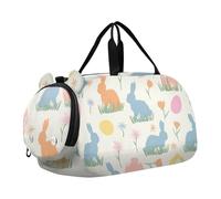 Borsone da palestra con sagoma di coniglietto pasquale, con scomparto per scarpe, grande capacità, borsa da viaggio per viaggi, nuoto, danza, balletto