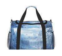 Borsone da palestra con stampa di girasole per uomo e donna borsa da notte con scomparto per scarpe borse da viaggio per allenamento, Mondo del ghiaccio della, Taglia unica, Borsone da viaggio