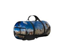 Borsone da palestra con tracolla, cerniera, 2 tasche laterali, per uomo e donna, borsa da viaggio e da viaggio, con motivo medievale, in Europa e Belgio