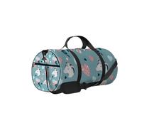 Borsone da palestra con unicorni e arcobaleni verdi e gelato, con tracolla, cerniera, 2 tasche laterali, per uomini e donne, borsa da viaggio e da viaggio.