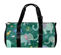 Borsone da palestra da uomo, borsone da palestra, borsone da viaggio per aereo, elefante e fiore, Motivo 570, 45x23x23cm(17.7x9x9in)