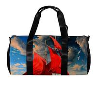 Borsone da palestra, da uomo, per allenamento, weekender, pernottamento, paesaggio, oceano, vela, gabbiano, Motivo 2692, 45x23x23cm(17.7x9x9in)