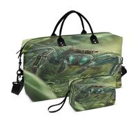 Borsone da palestra impermeabile con tracolla regolabile 3D Spider verde