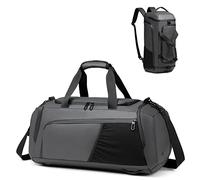 Borsone da palestra impermeabile sportivo borsone da viaggio borsa da weekend per uomo donna borsa da notte con scomparto per scarpe, Grigio, Borsa da palestra alla moda, business, weekender