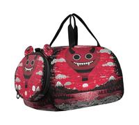 Borsone da palestra in stile giapponese Lakeshore Demon Air Balloon Duffel con scomparto per scarpe multifunzionale da viaggio durante la notte Weekender Tote per viaggi, nuoto, danza, balletto bolsos