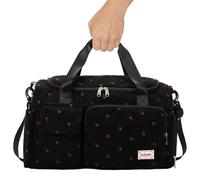 Borsone da palestra per donna e uomo, capacità, grazioso borsone con scomparto per scarpe e umido, borsa a forma di fragola con asta portaoggetti, maniglia tracolla per viaggi, sport