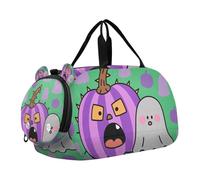 Borsone da palestra per ragazzi, con scomparto per scarpe, leggero, ideale per viaggi, nuoto, danza, balletto, Halloween, Jack-o'-Lanterns e fantasmi, colore: viola