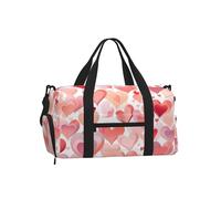 Borsone da palestra rosa con cuore innamorato per uomini e donne, borsone da viaggio per San Valentino, weekend, con scomparto per scarpe, impermeabile, per sport, notte, danza, yoga, borsa da portare
