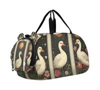 Borsone da palestra vintage con anatra pasquale tarocchi da ragazzo, con scomparto per scarpe, grande capacità, borsa da viaggio per il fine settimana per spiaggia, nuoto, piscina, sport