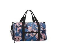 Borsone da palestra vintage con fiori di ciliegio per uomo e donna, borsone da viaggio con scomparto per scarpe, borsa da viaggio per il fine settimana con scomparto per scarpe, impermeabile, per