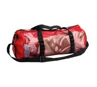 Borsone da spiaggia in rete, cilindrico, borsa da spiaggia pieghevole, per spiaggia, nuoto, grande capacità, borsa a rete per attrezzatura sportiva per immersioni, Rosso, Refer to , Unisex