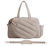 Borsone da tennis: tessuto resistente all'acqua, sezioni interne organizzate, comodo trasporto a spalla, spazio multiuso | Adatto per l'allenamento quotidiano in palestra, per le fughe del fine settim