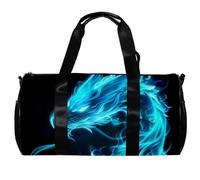 Borsone da uomo, borsa da palestra da donna, borsa da palestra per sport, palestra, nuoto, Doodle Art Dragonfly Heart Cartoon Lovely, Motivo 278, 45x23x23cm(17.7x9x9in)