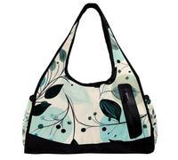 Borsone da uomo, borsa da palestra da donna, borsa da palestra per sport, palestra, nuoto, pastorabile primavera pianta dente di leone vintage, Motivo 6715, 47x16.5x27cm(18.5x6.5x10.6in)
