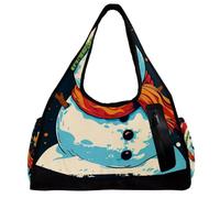 Borsone da uomo, borsa da palestra da donna, borsone da viaggio per aereo, motivo palloncino colorato buon compleanno, Motivo 2141, 47x16.5x27cm(18.5x6.5x10.6in)