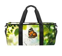 Borsone da uomo, borsa da palestra da uomo, borsa da allenamento, borsa da weekender, con fiori viola lavanda vintage pastorable, Motivo 2784, 45x23x23cm(17.7x9x9in)