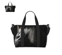 Borsone da uomo e donna, borsa da palestra colorata con pollo, con scomparto per scarpe, borse da viaggio leggere, Un Gorilla adulto, Taglia unica, Borsone da viaggio