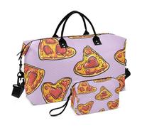 Borsone da viaggio, a forma di cuore, per pizze e palestra, con borsa portaoggetti, borsa per la notte, per uomini e donne, viaggi, sport, yoga, Multicolore, Taglia unica