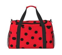 Borsone da viaggio a pois per il fine settimana, per la notte, per allenamento, sport, ospedale