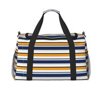 Borsone da viaggio a righe per il fine settimana, per la notte, per allenamento, sport, ospedale