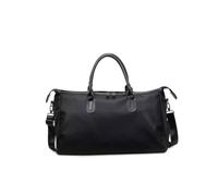 Borsone da viaggio a spina di pesce, 50 × 30 × 21 cm, borsa da viaggio con scomparto per scarpe, borsa a tracolla multifunzione con cinghia per bagagli per donne e uomini, nero, Casual