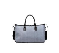 Borsone da viaggio a spina di pesce, 50 × 30 × 21 cm, borsa da viaggio con scomparto per scarpe, borsa a tracolla multifunzione con cinghia per bagagli per donne e uomini, Blu, Casual