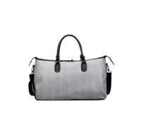 Borsone da viaggio a spina di pesce, 50 × 30 × 21 cm, borsa da viaggio con scomparto per scarpe, borsa a tracolla multifunzione con cinghia per bagagli per donne e uomini, Grigio, Casual