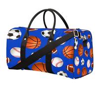 Borsone da viaggio a tema sportivo per donne, uomini, bambini, ragazze, ragazzi, sport, calcio, 22,7 l, borsa da viaggio per fine settimana e pernottamento, borsa a tracolla per sport, palestra,