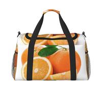 Borsone da viaggio arancione per il fine settimana, per la notte, per allenamento, sport, ospedale