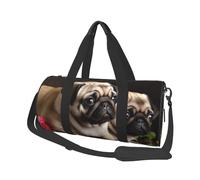 Borsone da viaggio Arco A Maiorca Spagna Weekender Borsa da notte per uomo donna Borsa da palestra sportiva di grande capacità Borsa da palestra in tela Carry On Borse da viaggio Yoga, Puppys Carlino,