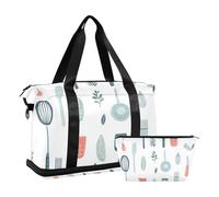 Borsone da viaggio bianco stile safari per utensili da cucina, borsa da viaggio con cinghia regolabile per sport di grande capacità, utensile da cucina stile safari bianco, 1 size