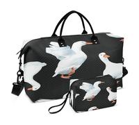Borsone da viaggio Borsa da allenamento con tracolla regolabile per allenamento di grande capacità Duck Village Pekin Ducks, Multi, 1 size, Moderno/adattabile