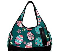Borsone da viaggio, borsa da allenamento, yoga, sport, palestra, farfalla, uovo di Pasqua, Motivo 416, 47x16.5x27cm(18.5x6.5x10.6in)