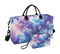 Borsone da viaggio, borsa da palestra astratta con tintura a nodi, borsa da palestra, borsa per la notte, per uomini e donne, viaggi, sport, yoga, Multicolore, Taglia unica