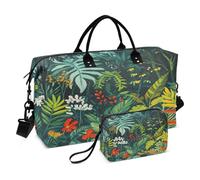 Borsone da viaggio, borsa da palestra, borsa da viaggio, borsa da viaggio con borsa da toilette per aereo, viaggi, palestra, yoga, Boschetto, Taglia unica, alla moda