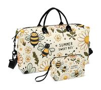 Borsone da viaggio, borsa da palestra con miele d'ape, borsa da palestra, borsa per la notte, per uomini e donne, viaggi, sport, yoga, Multicolore, Taglia unica