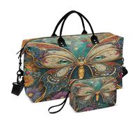 Borsone da viaggio, borsa da palestra con occhio di farfalla, fiore, borsa da viaggio per la notte, borsa da toeletta per aereo, viaggi, palestra, yoga