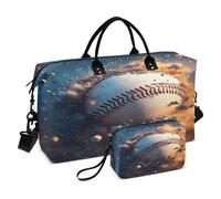 Borsone da viaggio, borsa da palestra, con pietre da baseball, borsa da portare con sé durante la notte, borsa da toeletta per aereo, viaggi, palestra, yoga