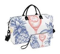 Borsone da viaggio, borsa da palestra con succo di ananas, borsa da palestra, borsa per la notte, per uomini e donne, viaggi, sport, yoga, Multicolore, Taglia unica